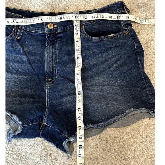 J. Crew Mercantile Women Size 32 Cutoff Denim Stretch Raw Hem Jean Shorts - Picture 3 of 8